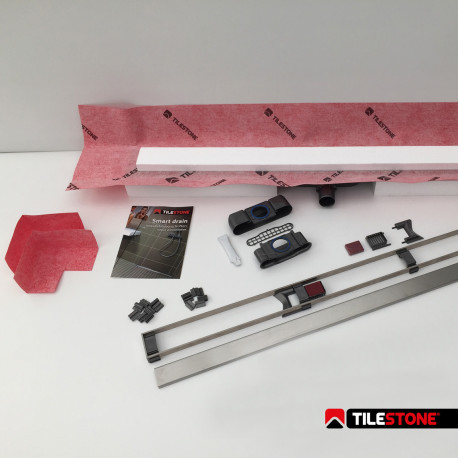 Sanitaires | 4x100 cm | Tilestone - Caniveau de douche Smart Drain - 100 cm