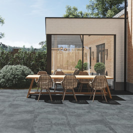 Carrelage extérieur en céramique | 80x80 cm | Tilestone Belga Nero Carrelage extérieur en céramique | 80x80 cm | Tilestone Belga Nero