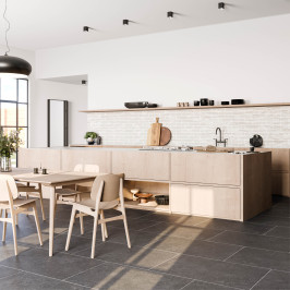 Carrelage en céramique sol et mur | 90x60 cm | Pierre Antique Noir