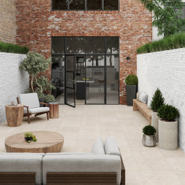 Carrelage extérieur en céramique | 60x60 cm | Tilestone Vivata Ceppo Ivory