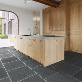 Carrelage en céramique sol et mur | 61.5x61.5 cm | Tilestone Blue Stone Nero carrelage sol en céramique, carrelages sol, gris foncé-anthracite, imitation pierre naturelle pierre