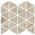 Mosaïque sur filet | 30x26 cm | Flakes Comet Cream Mosaico Triangoli