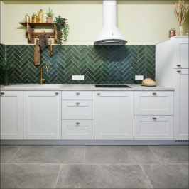 Carrelage en céramique sol et mur | 48x96 cm | Tilestone Vigo Grey