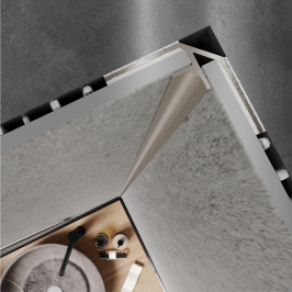 Profil | 2.78x280 cm | Premium Profil d'angle intérieur Argent