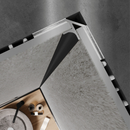 Profil | 2.78x280 cm | Premium Profil d'angle intérieur Noir mat