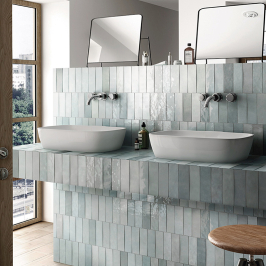 Carreaux muraux en céramique | 6.5x20 cm | Artisan Aqua Glossy