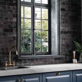 Carreaux muraux en céramique | 13.2x13.2 cm | Artisan Graphite Glossy