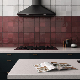 Carreaux muraux en céramique | 13.2x13.2 cm | Artisan Burgundy Glossy
