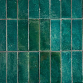 Zellige Marocain | 5x15 cm | Zellige Bottle Green