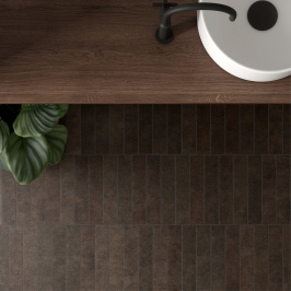 Carrelage en céramique sol et mur | 6x30 cm | Stage Brown