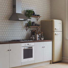 Carrelage en céramique sol et mur | 10.1x11.6 cm | Kromatika White Hexagon