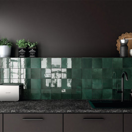 Carreaux muraux en céramique | 13.2x13.2 cm | Artisan Moss Green Glossy