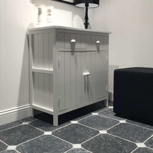 marbre, carrelage sol pierre naturelle, pierre turque, marbre adouci, dark marble octagon 